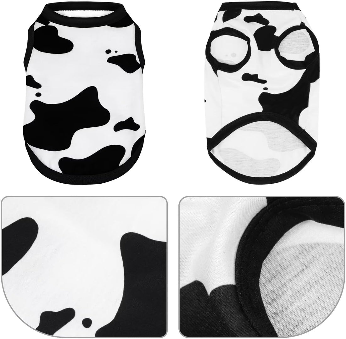 Adorable Cow Print Dog Shirts – Lightweight
