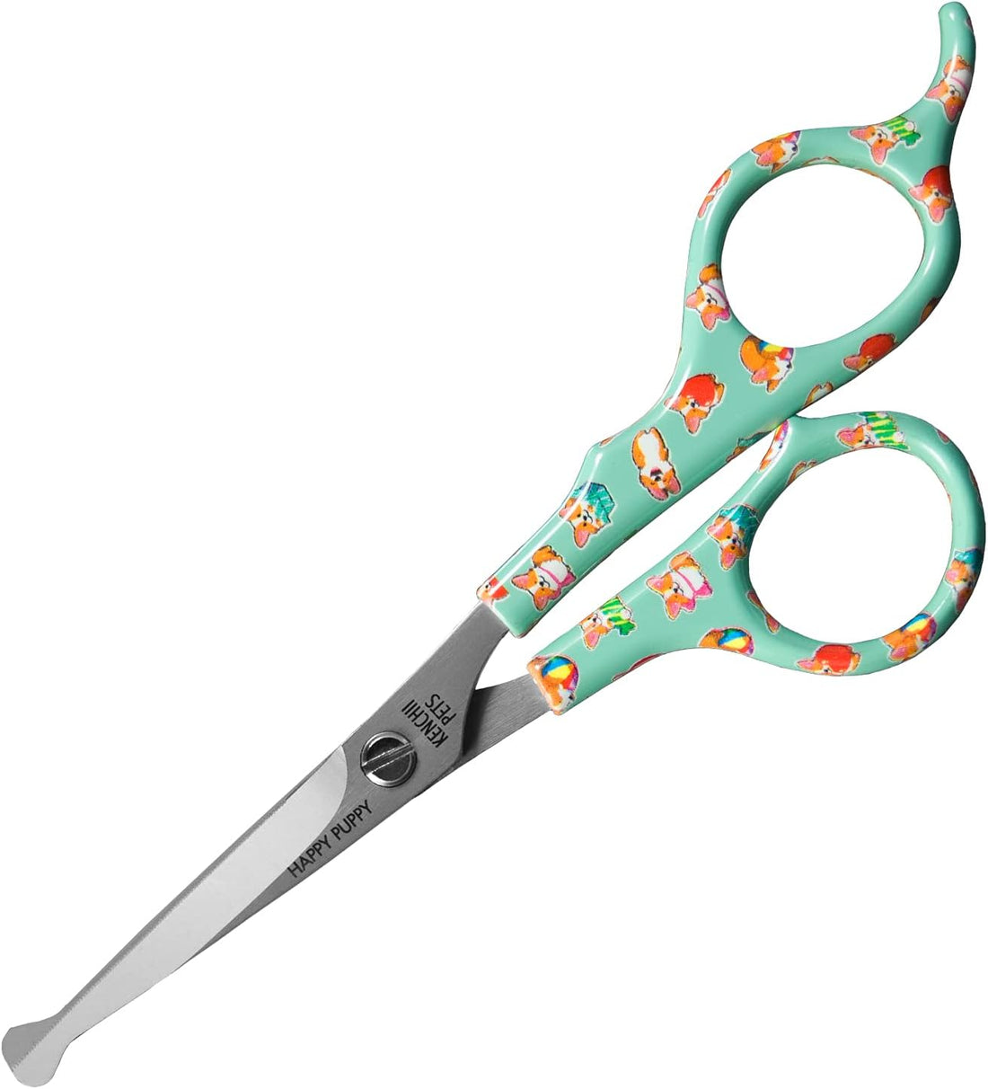 Kenchii Happy Kitty Ball Tip Grooming Scissors for Cats 5.5in
