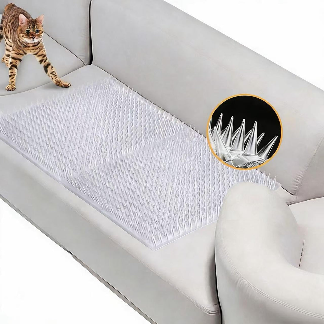 Yiteshi 10 Packs Scat Mat for Cats, 13X16 inches Pet Deterrent Spikes