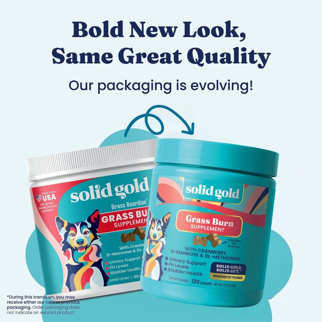 Solid Gold Dog Grass Burn Repair Chews, Urine Neutralizer for Lawn