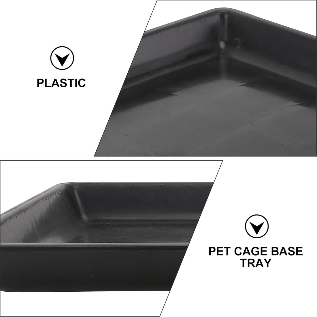 Beavorty Pet Cage Tray Plastic Dog Cage Tray Replacement Pan