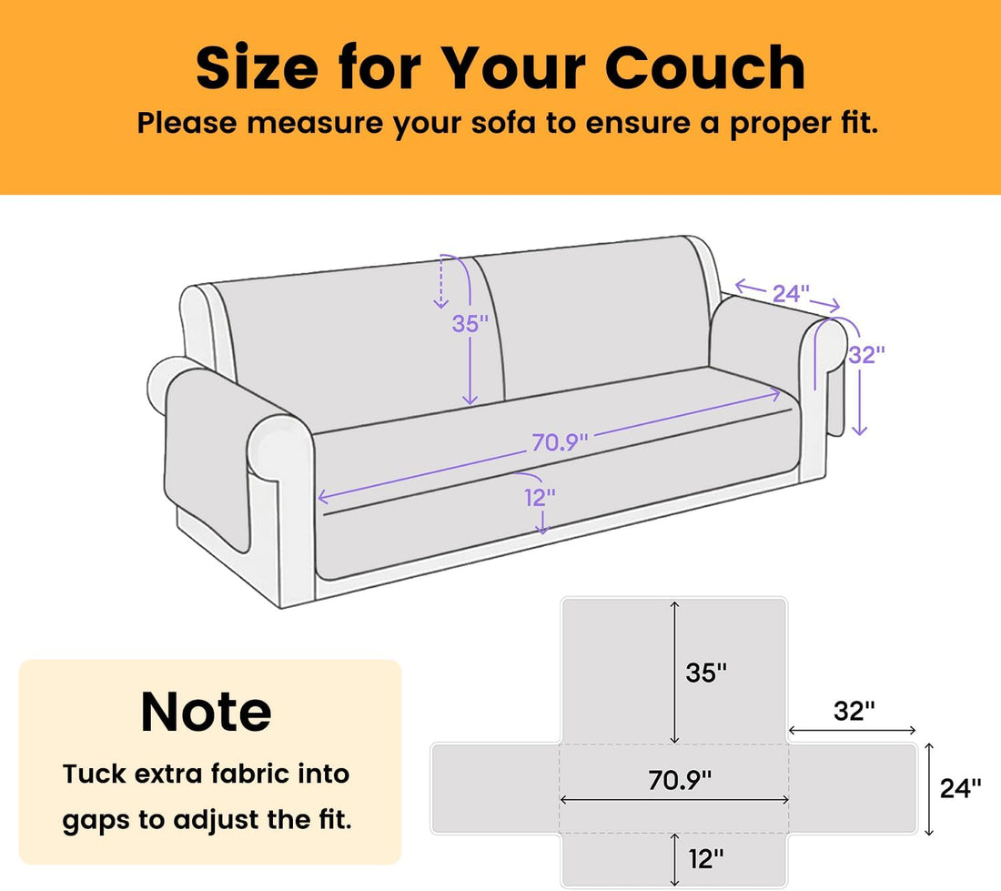 Pet Couch Cover for Sofa, Waterproof Sofa Covers Washable, 70.9"