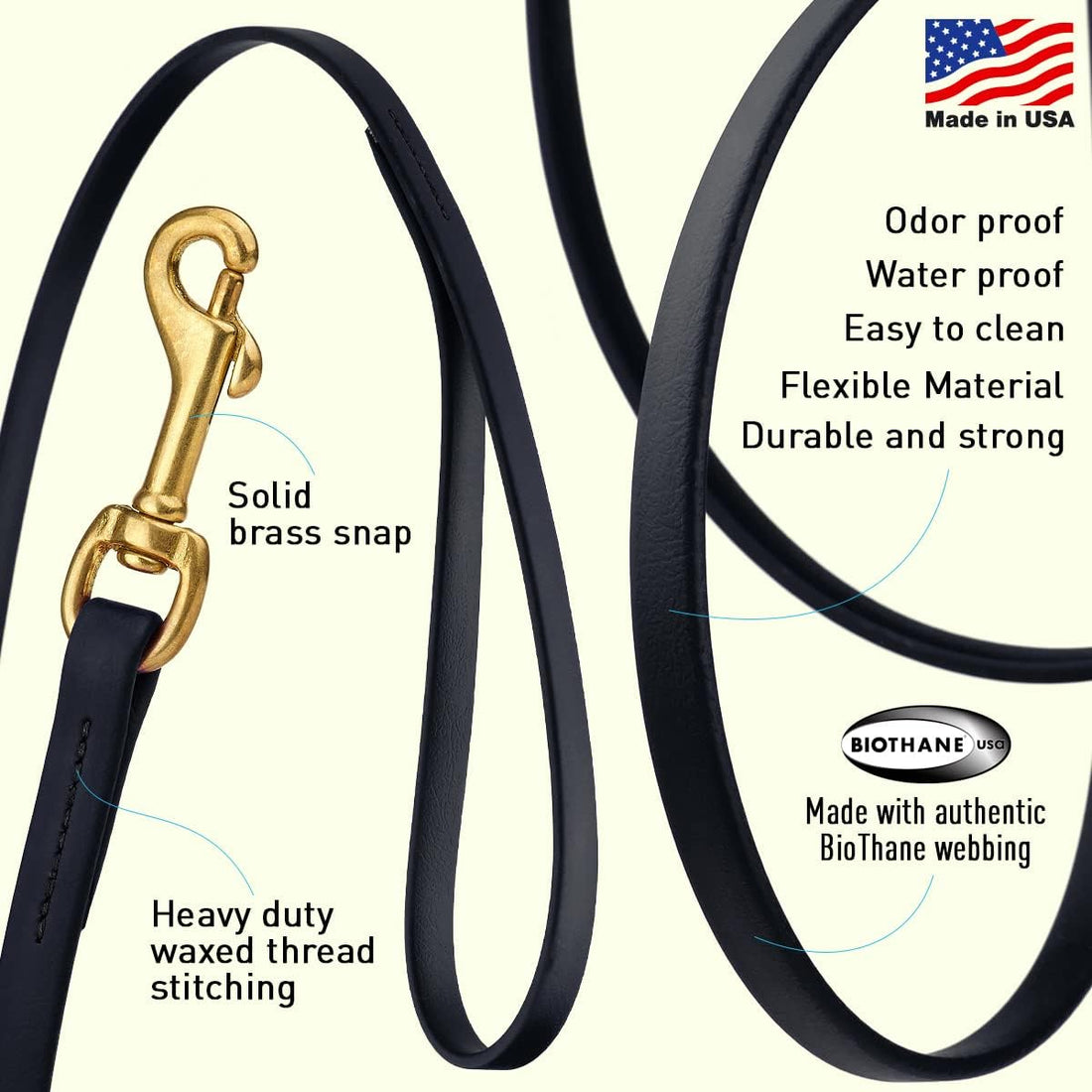 Viper Biothane Working Tracking Lead Leash Long Line for Dogs