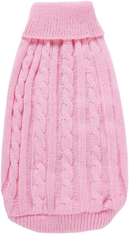 Dog Sweater Soft Warm Turtleneck Knitted Clothes for Small Medium