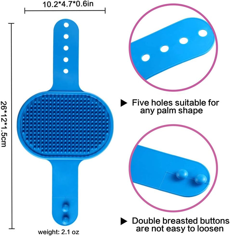 Aoche Dog Bath Brush Pet Bath Comb Brush Soothing Massage Rubber Comb