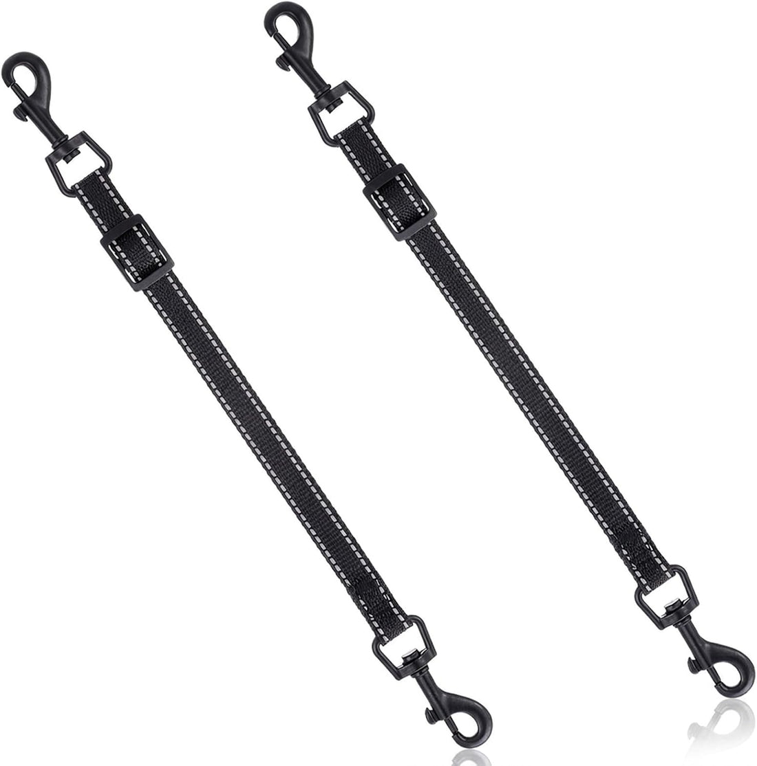 Amabro 2PCS Double-End Safety Clips Adjustable Dog Collar Backup