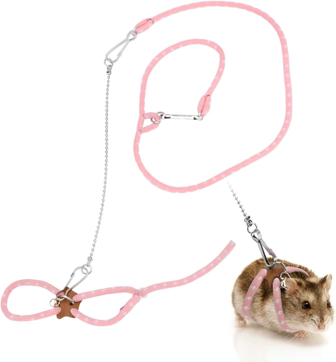 Hypeety Syrian Hamster Leash Harness Set Adjustable Training Lead
