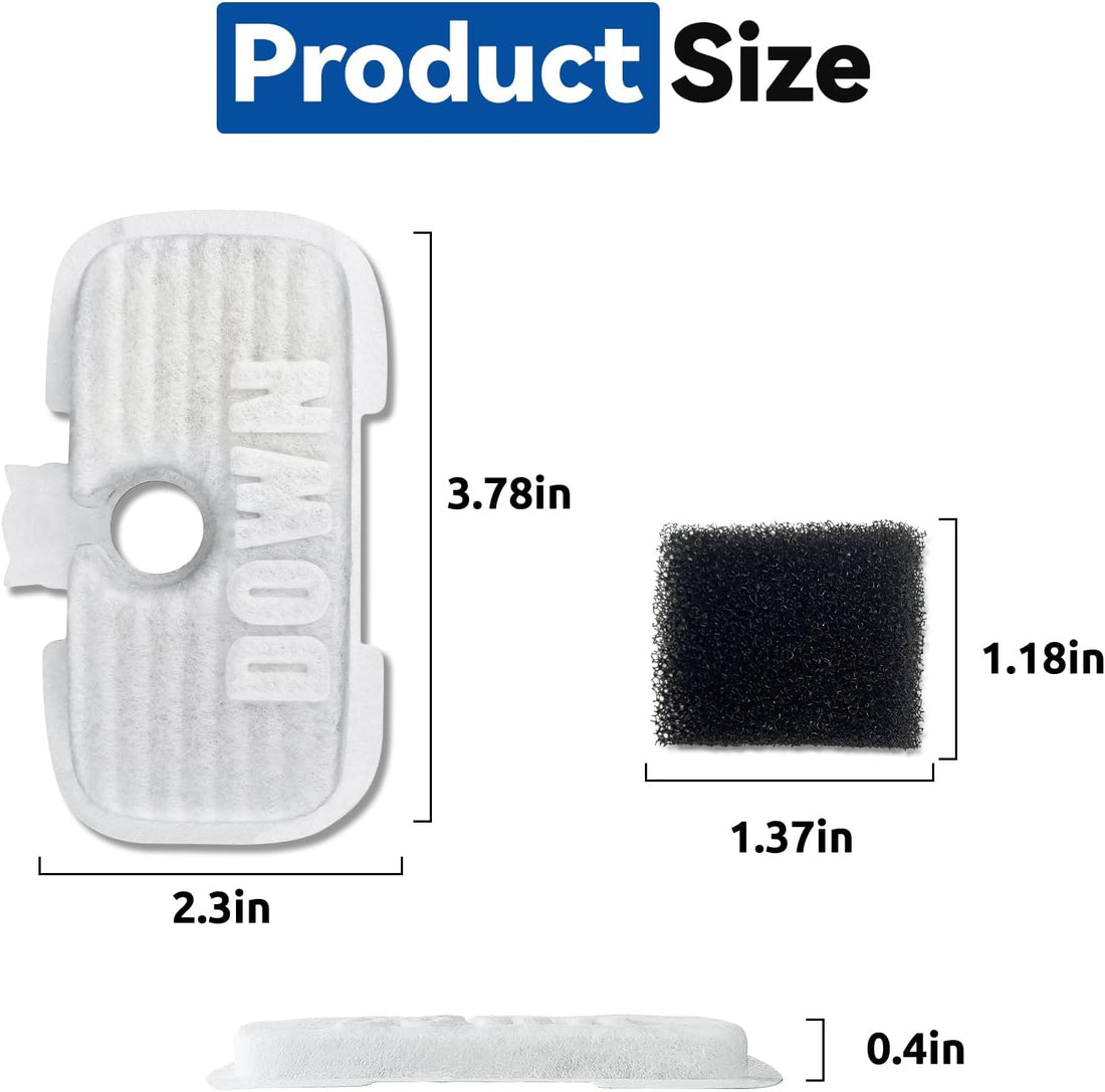 40 Packs for Petlibro Cat Water Fountain Filters Replacement
