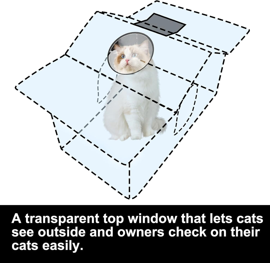 Texsens Outdoor Cat House - Weatherproof Large Cat Shelter