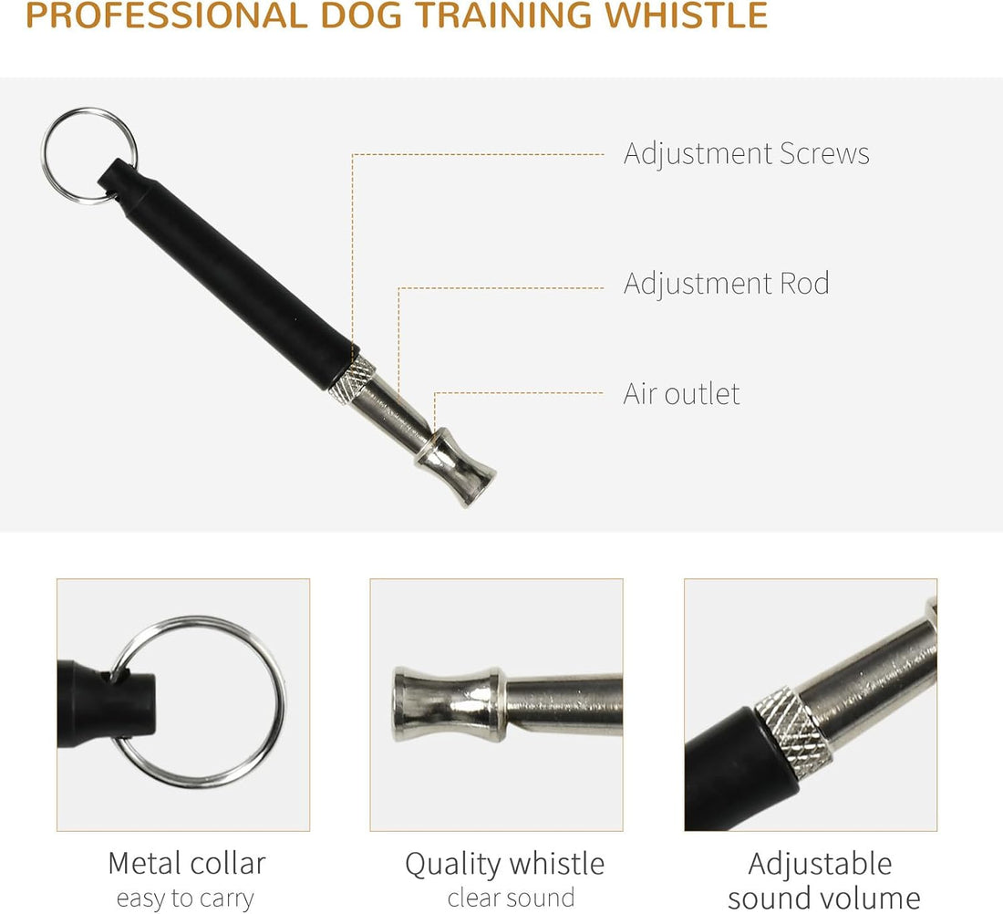 3Pcs Adjustable Ultrasonic Silent Dog Whistle, Training Whistle
