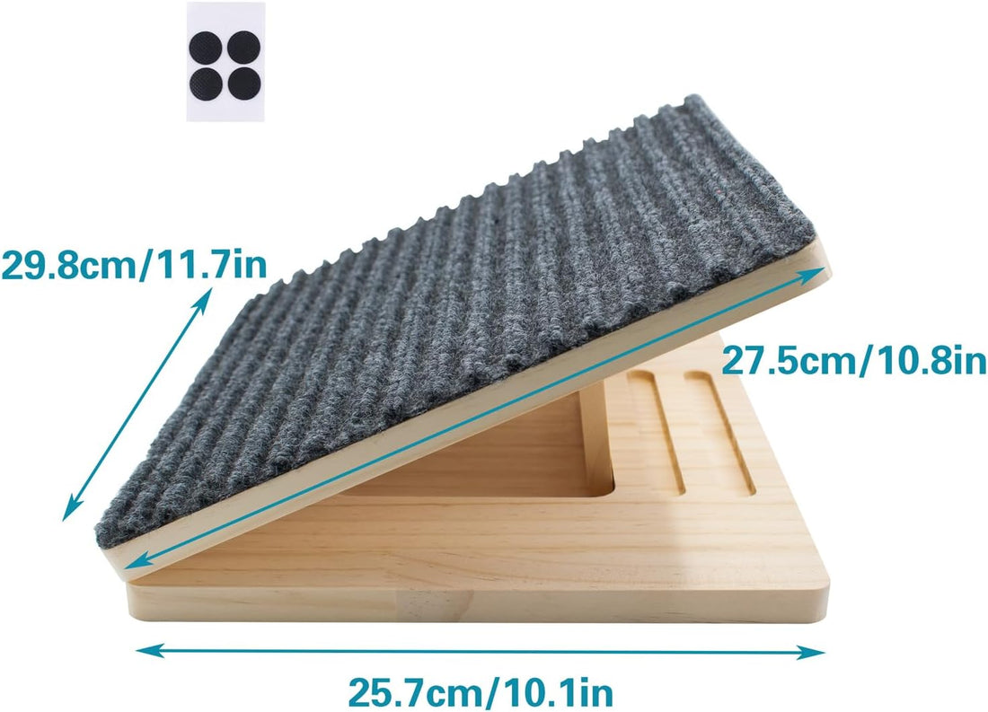 Dog Ramp for Stairs Adjustable Height & Foldable Wooden Pet Ramp
