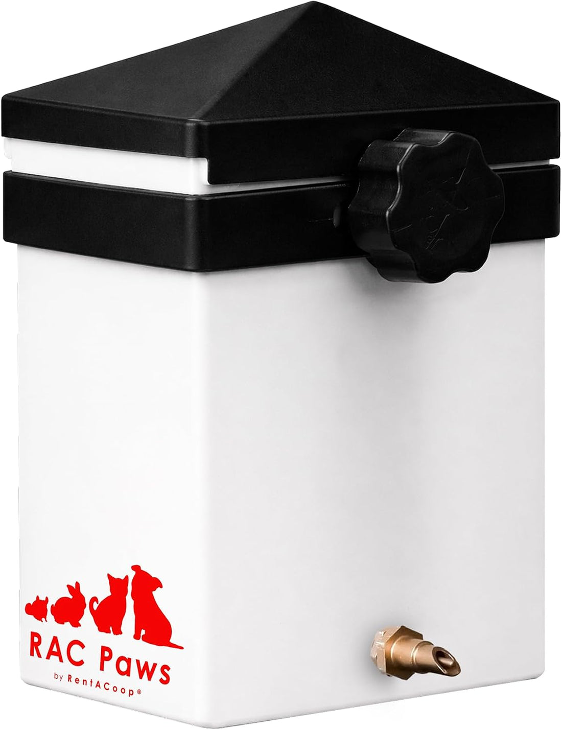 RAC Paws by RentACoop 32oz Small Animal Drinker with No-Drip Brass