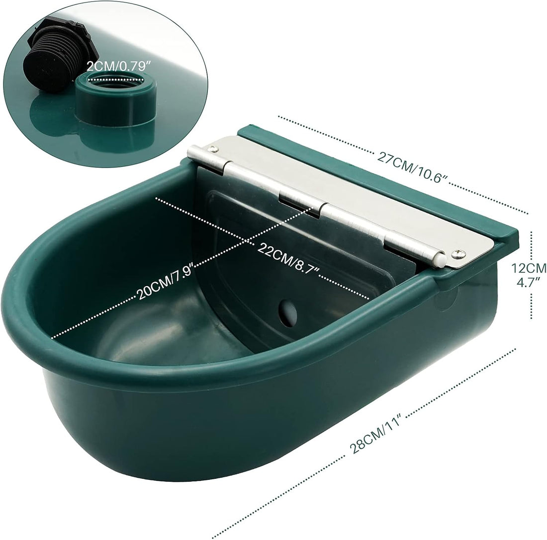 MINYULUA Automatic Waterer Bowl Large Horse Waterer with Float Valve