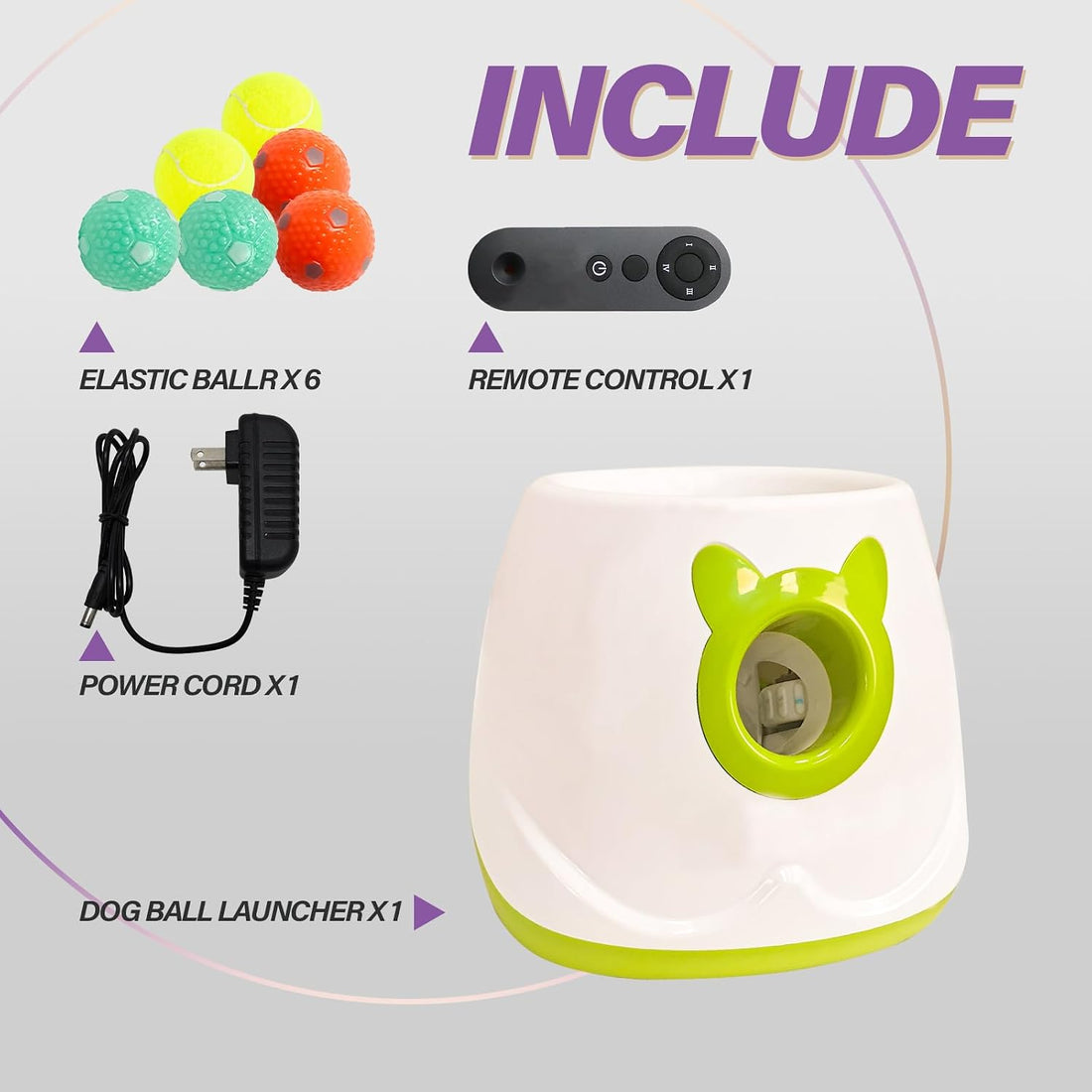 ptlsy Automatic Dog Ball Launcher Interactive Puppy Pet Ball Indoor