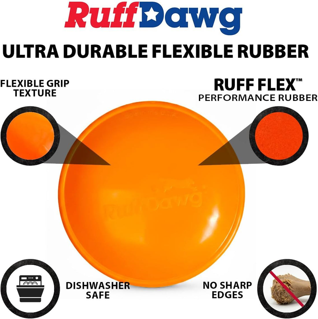 Ruff Dawg Ruff-Flex K9 Flyer JR Flying Disc Dog Toy, SM