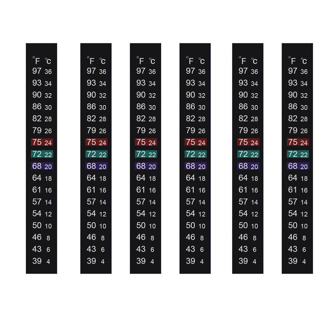 Aquarium Thermometer Strips, Fish Tank Thermometer Sticker 4 PCS