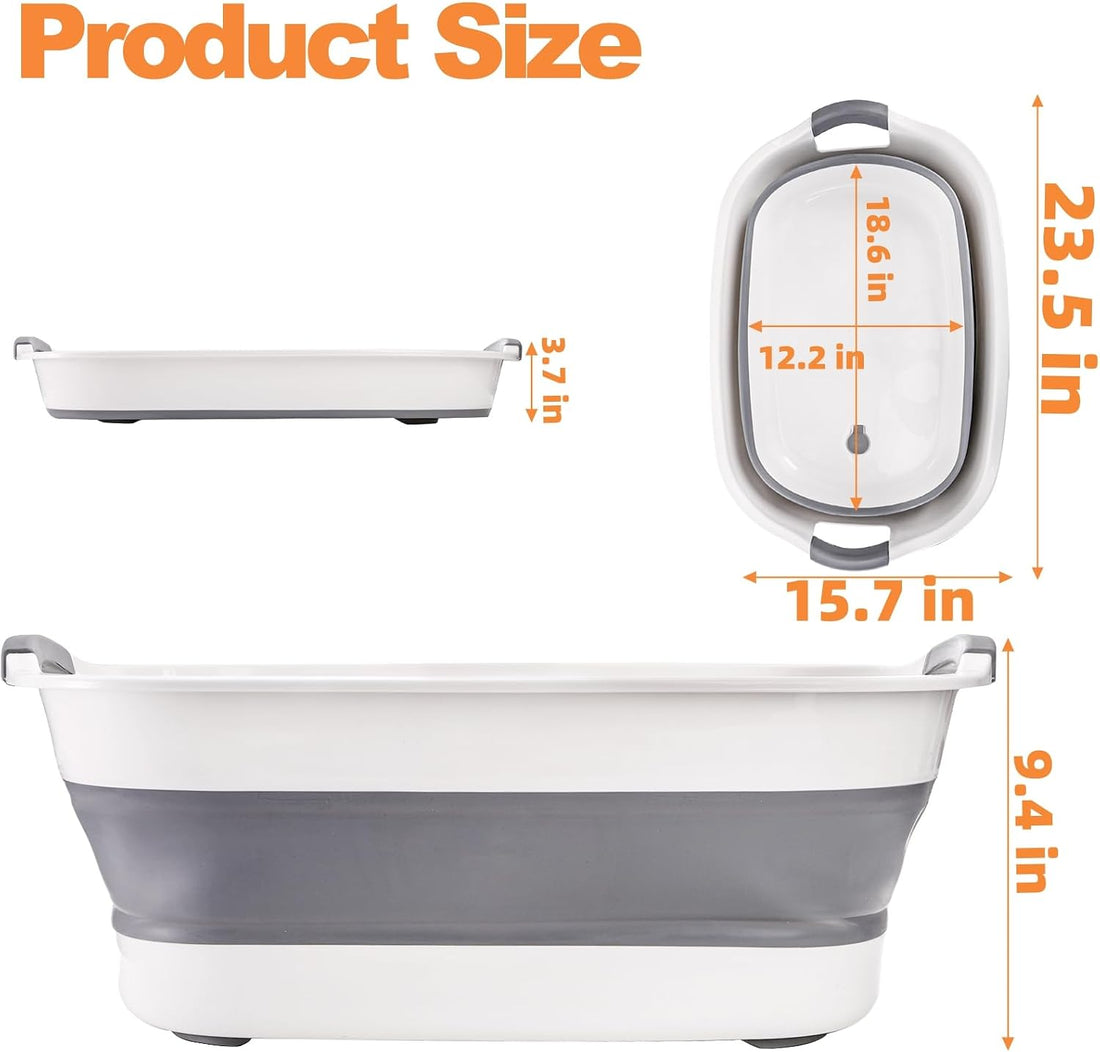 Coloch Collapsible Pet Bathtub with Water Drain Plug