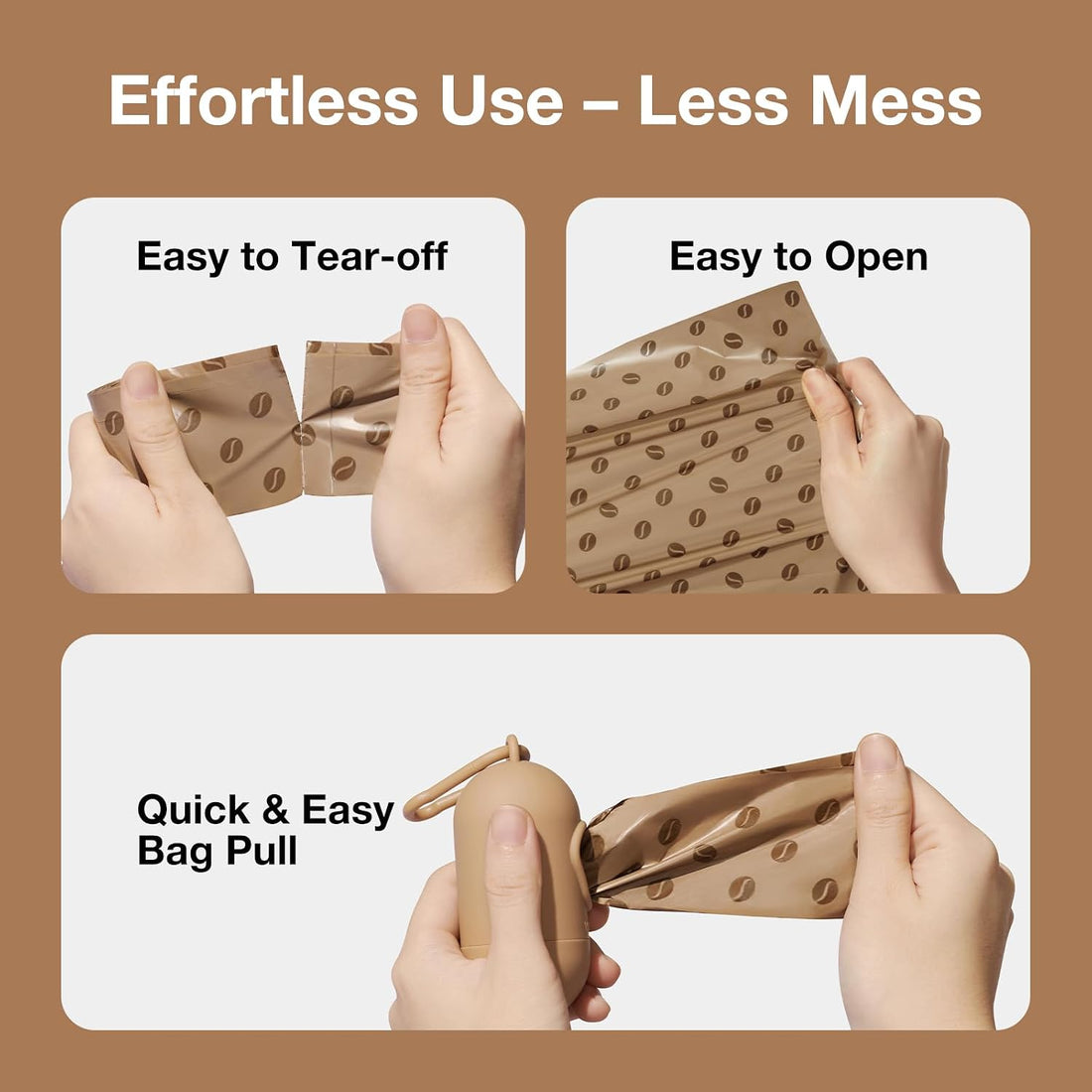 VETRESKA Dog Poop Bags Dispenser with Coffee Scented Waste Bags