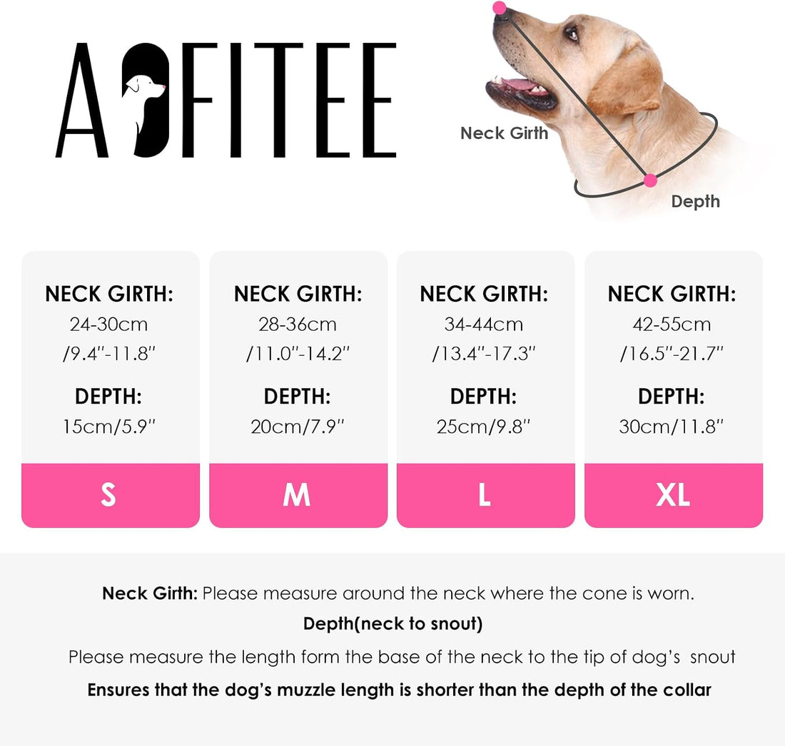AOFITEE Soft Dog Cone, Adjustable Cone for Dogs After Surgery