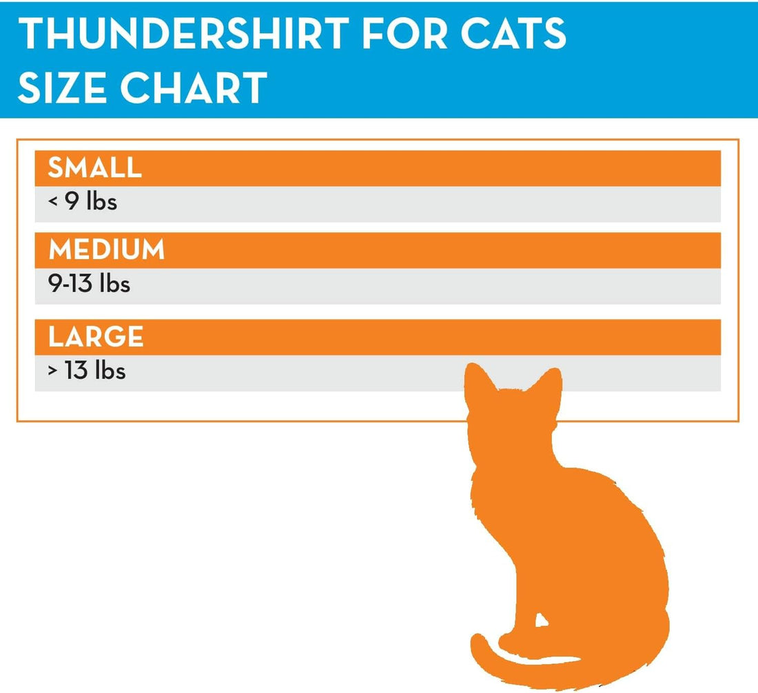 Thundershirt Classic Cat Anxiety Jacket, Heather Gray, Medium, THU-009