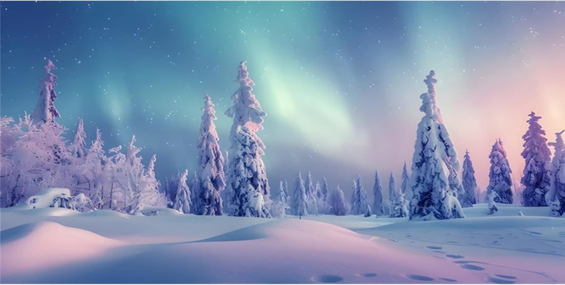 Fish Tank Background 36x18 Inch Winter Snow Scene Aquarium Decor