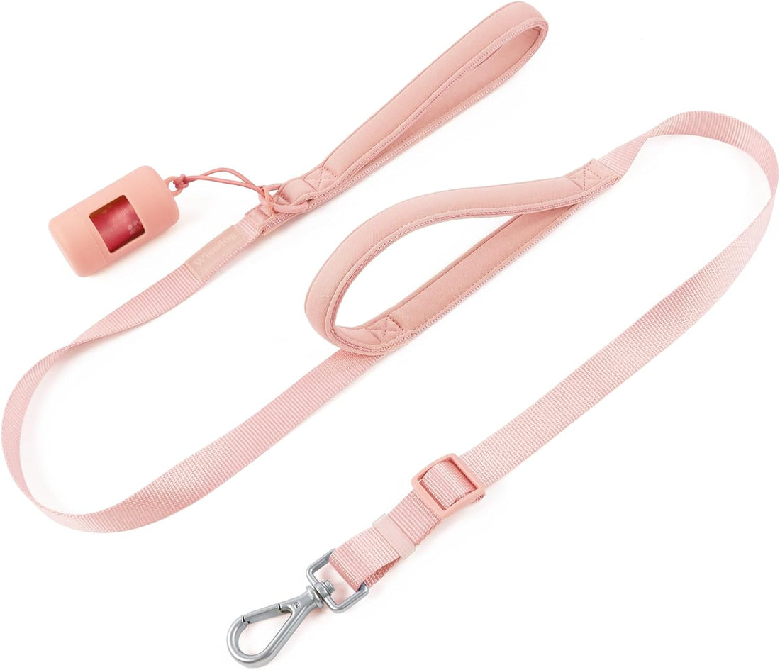 Wisedog Two Handles Dog Leash, Lilac, L|5.2 ft-6 ft