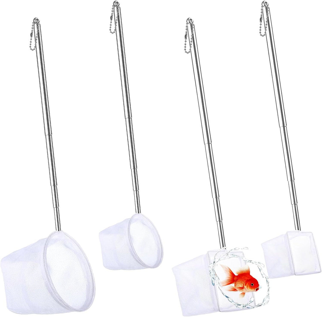 4PCS Fish Tank Shrimp Net Extendable Handle