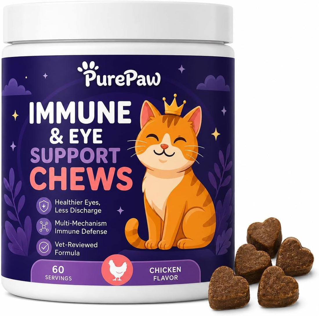 Immune & Eye Support Chews for Cats, Chicken Flavor