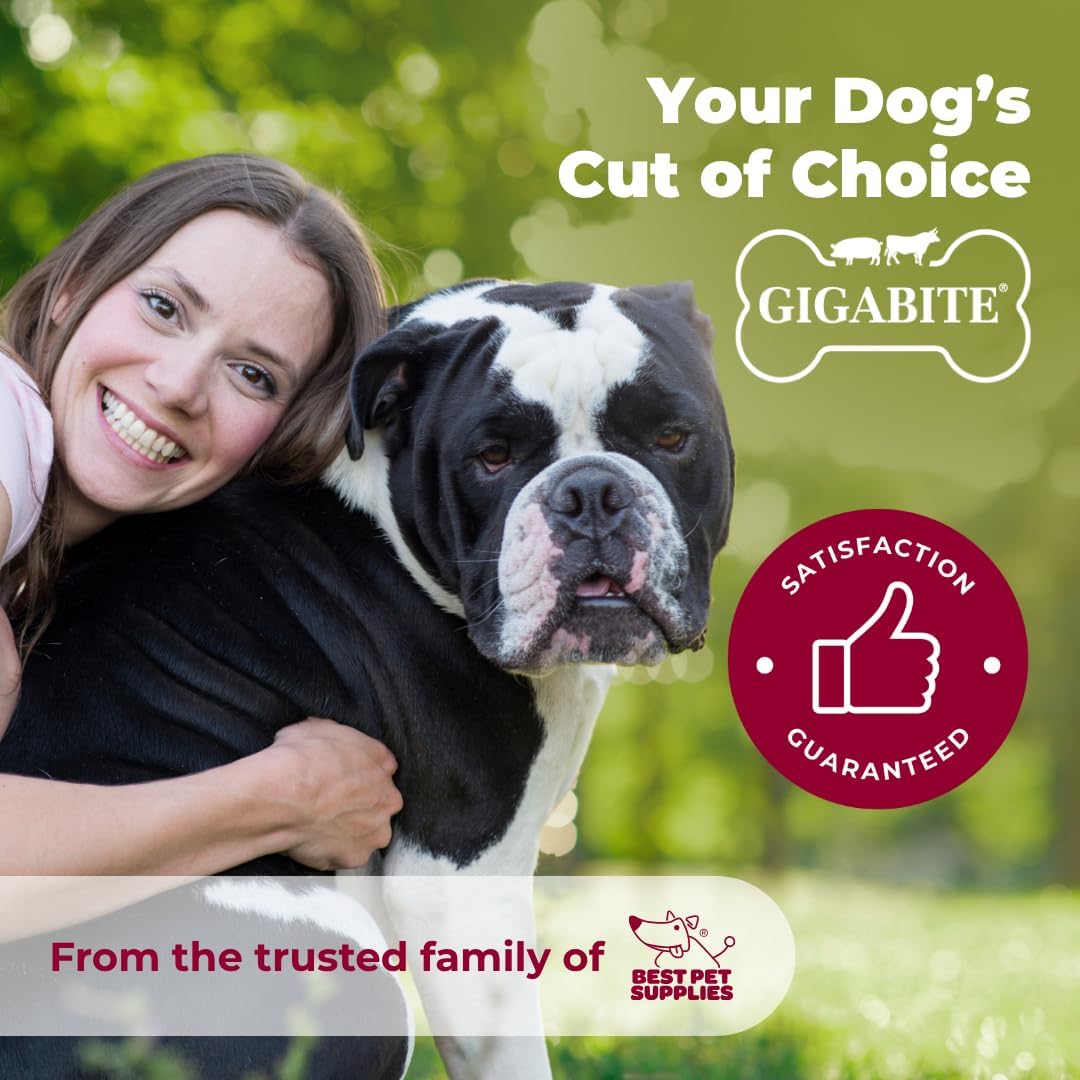 GigaBite Bully Sticks for Dogs All Natural Beef Pizzle Dog Chews