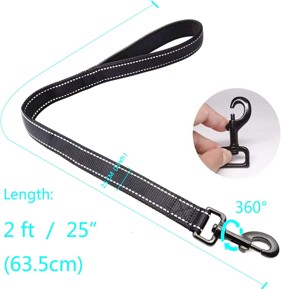Short Dog Leash for Training,Heavy Duty Traffic Leashes for Safety