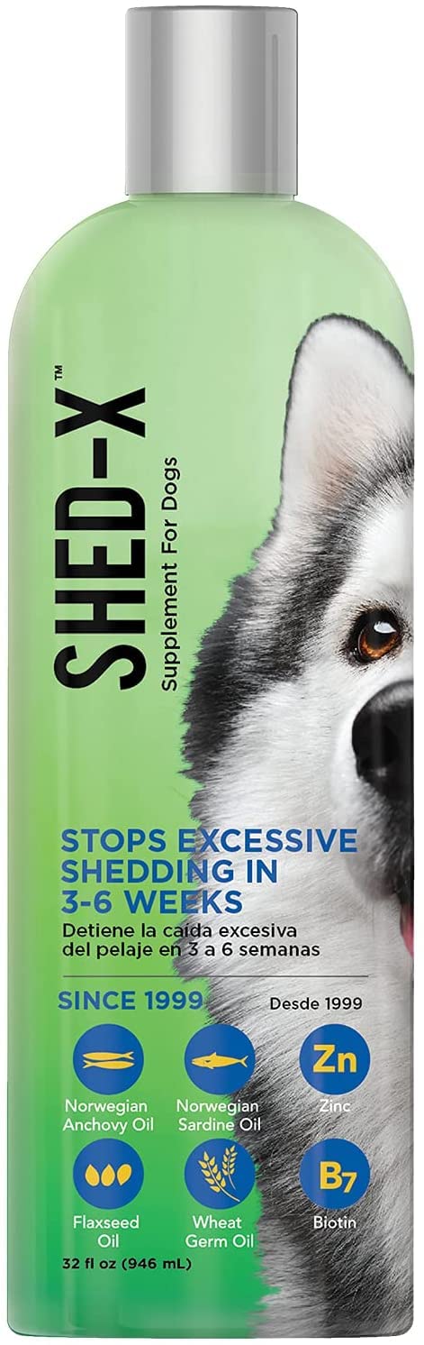 Shed-X Liquid Dog Supplement, 32oz – 100% Natural – Helps Dog Shedding