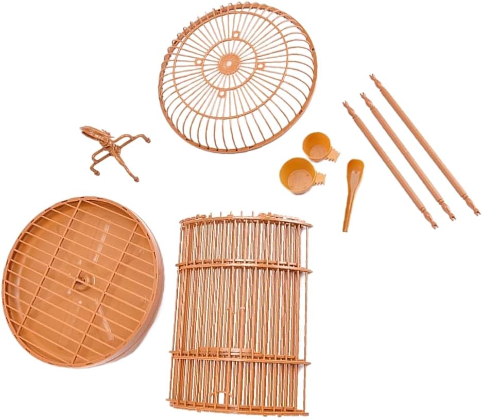 Leadigol 1PCS Plastic Round Bird Cage Assembly Pet Cage Display Cage