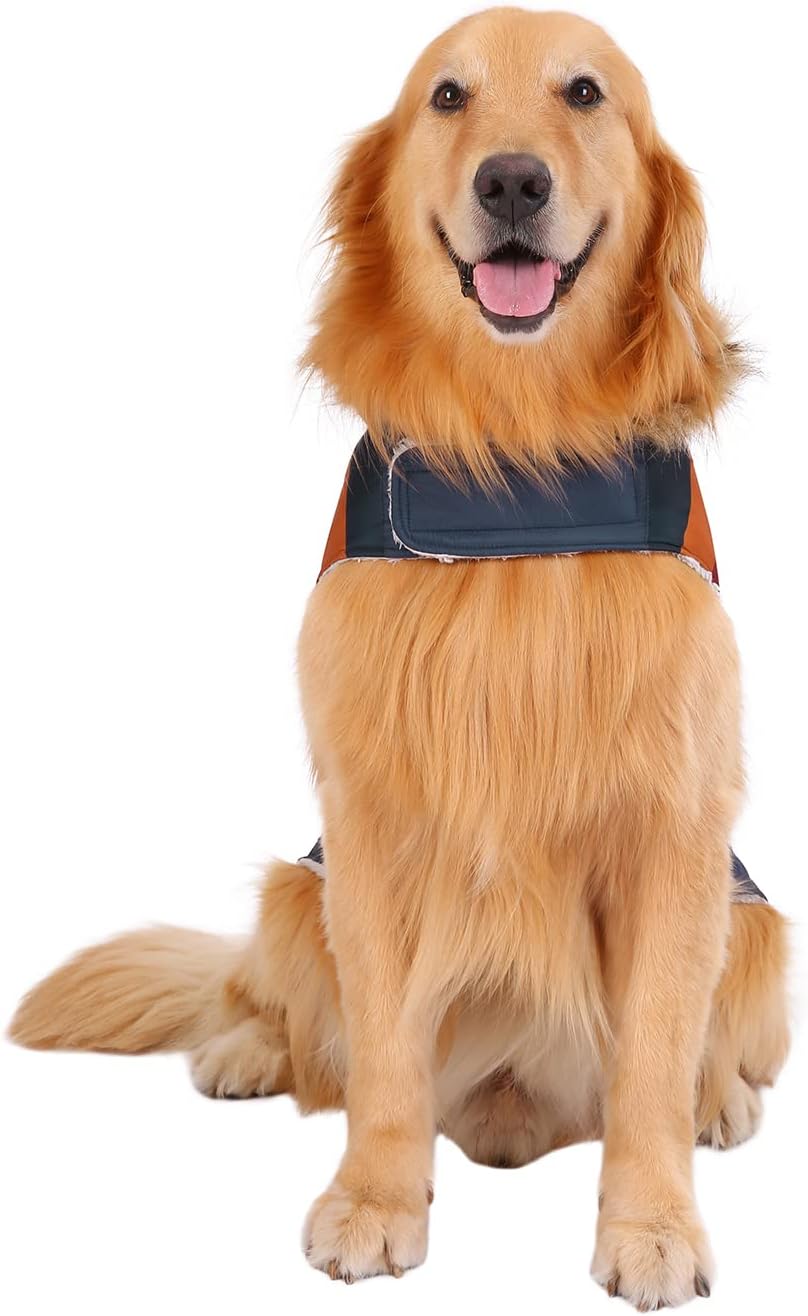 HDE Dog Puffer Jacket Fleece Lined Warm Dog Parka Winter Coat