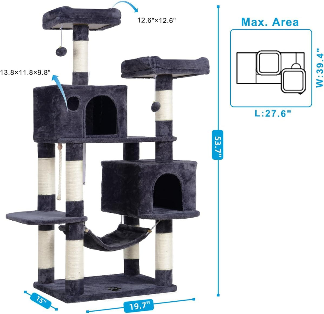 Hey-brother Large Multi-Level Cat Tree Condo Furniture