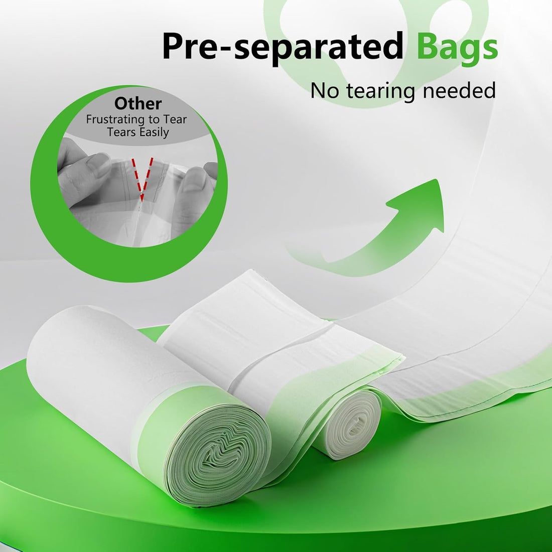 KropBom 45 Count Automatic Litter Box Bags Liners Compatible
