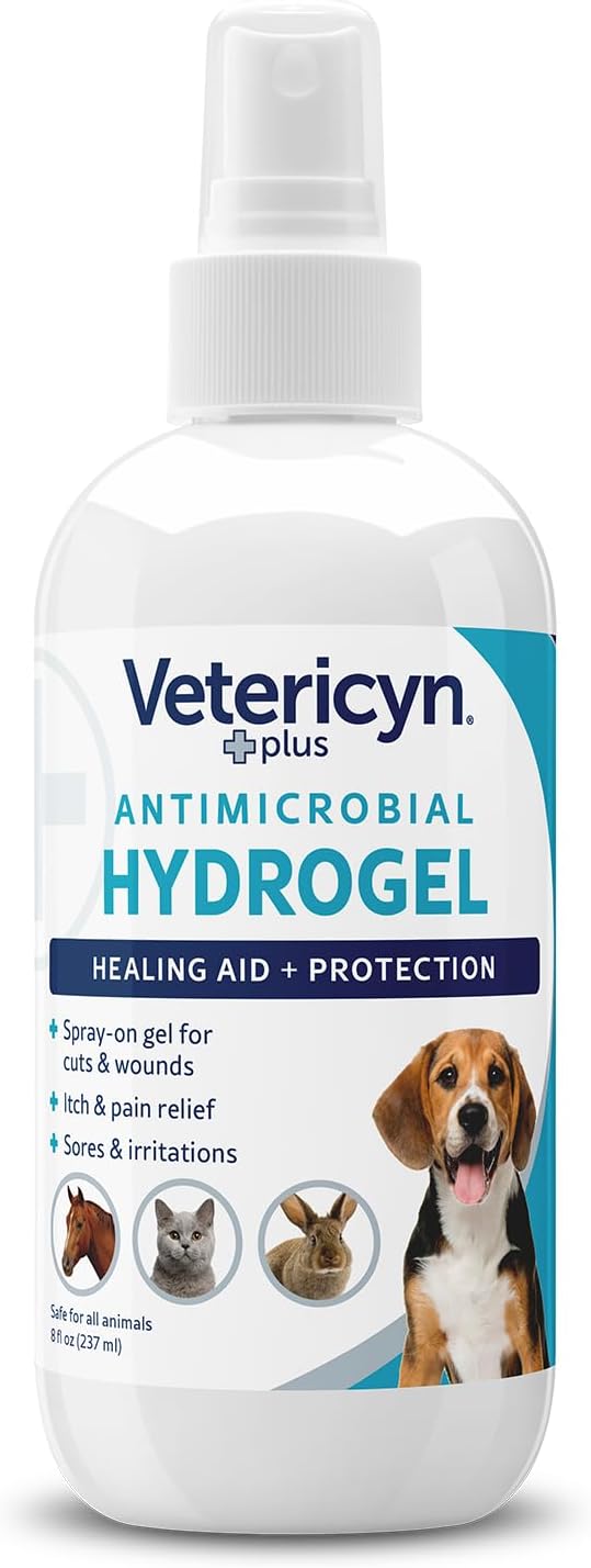 Vetericyn Plus Hydrogel Spray for Dogs, Wound & Skin Care Gel, 8 oz