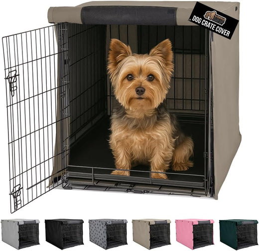 GORILLA GRIP Dog Crate Cover, Wire Kennel Cage Topper, 24 in