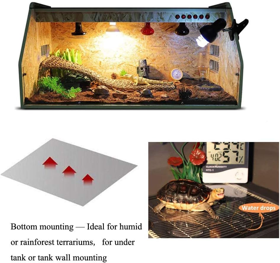 KABASI Reptile Heat Mats with Temperature Adjustment, 2nd-Gen 25W