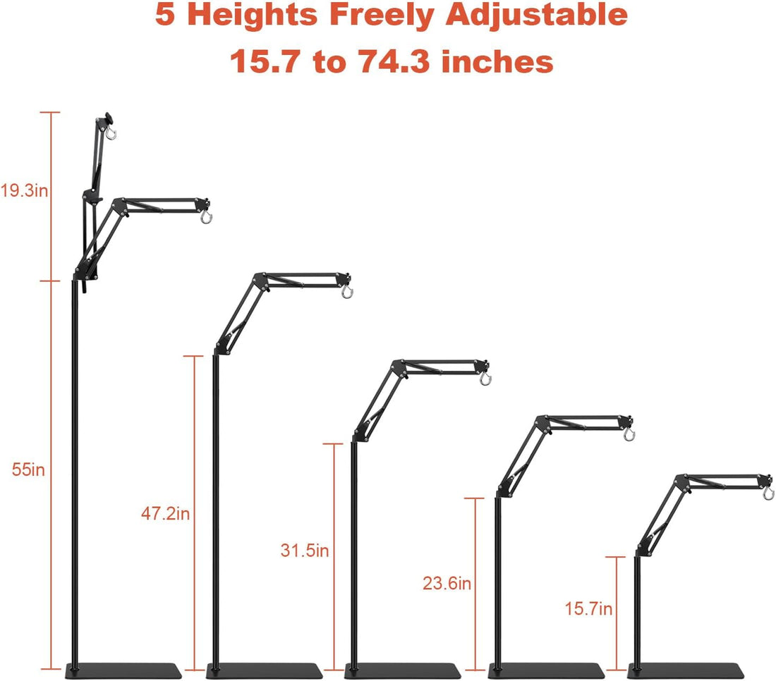 Reptile Heat Lamp Stand, Adjustable 16"- 31" H