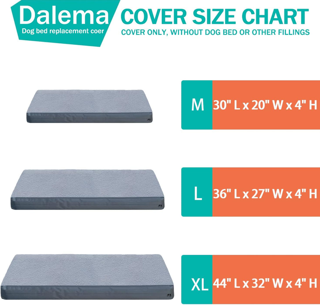 Dalema Dog Bed Cover 44L x 32W x 4H Inch,Heavy Duty Durable