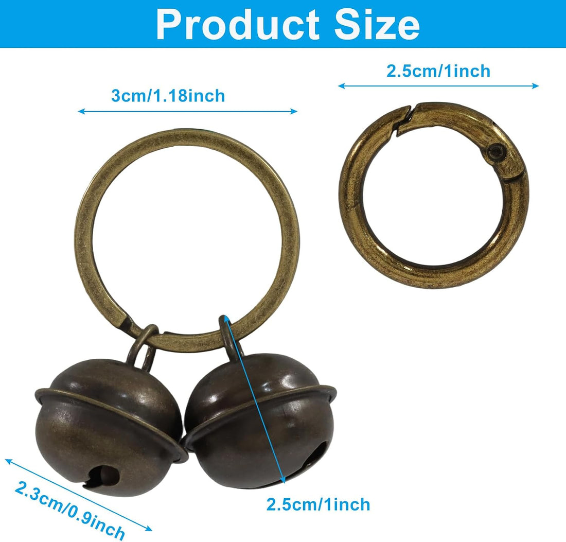 Jiozermi Dog Bells for Pet Tracking, 2 Pcs, Copper