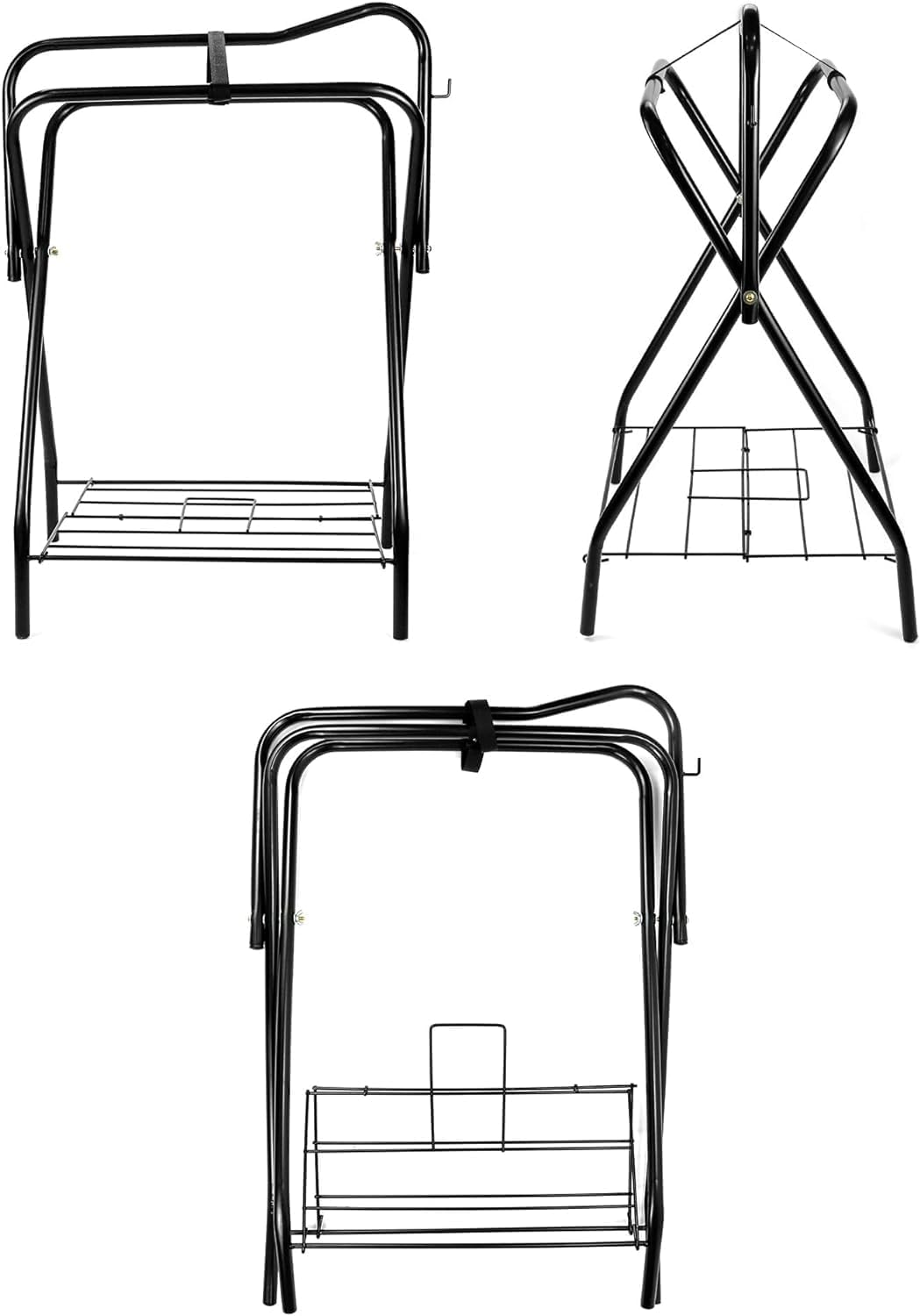 Saddle Rack Portable Folding Horse Saddle Stand for English