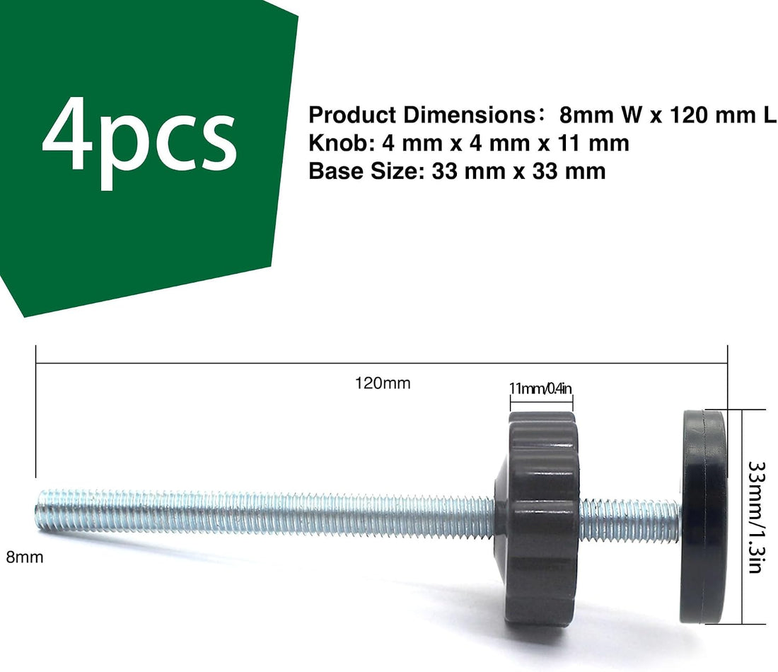 Vmaisi 4 Pack 8MM Baby Gate Threaded Spindle Rod