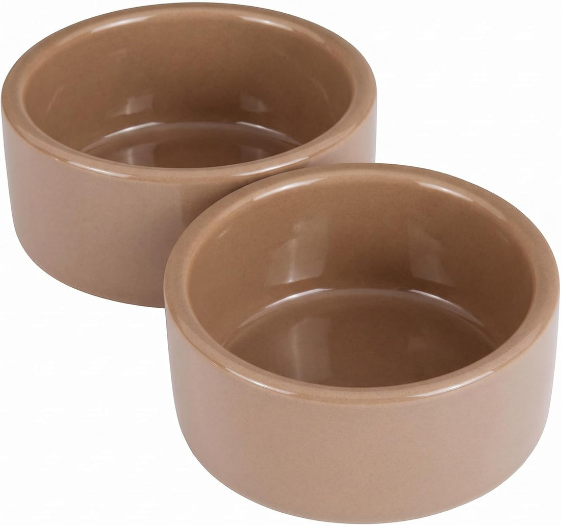 Kaytee Stoneware Ceramic Pet Hamster Bowl, Brown, 3-Inch