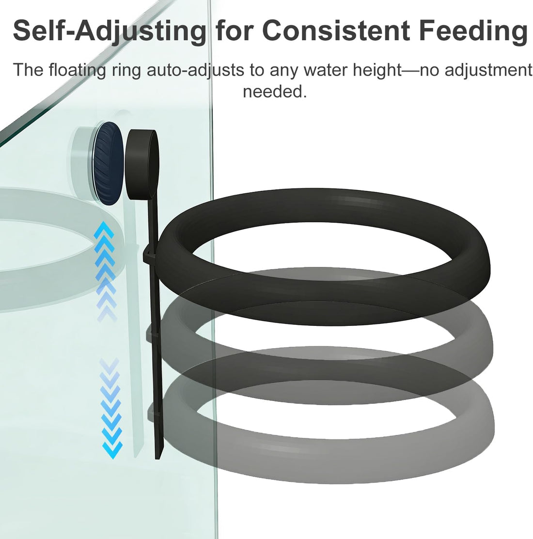 Aquarium Magnetic Fish Feeding Ring Automatic Floating Water Level