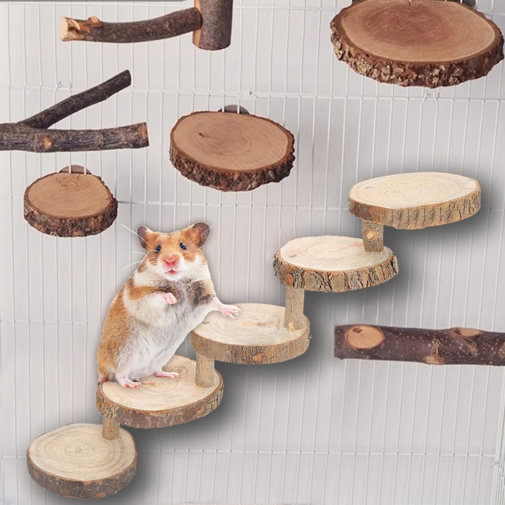 Tiiyee Wooden Hamster Ladder