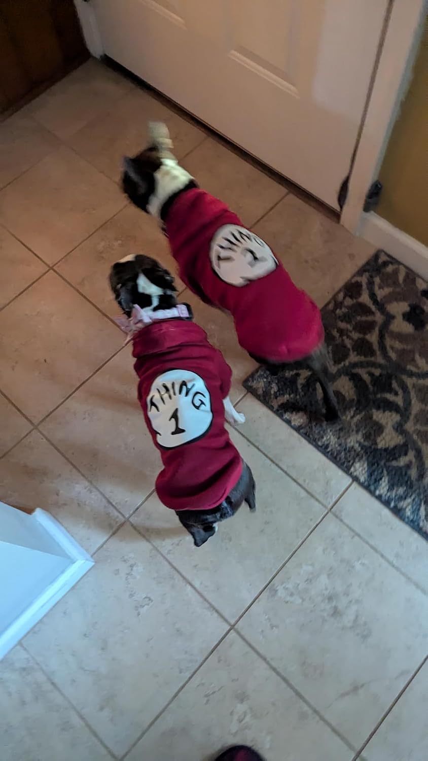 Dog Hoodie Pet Clothes for Small Dogs Thing 1 Printed Hoodies Medium