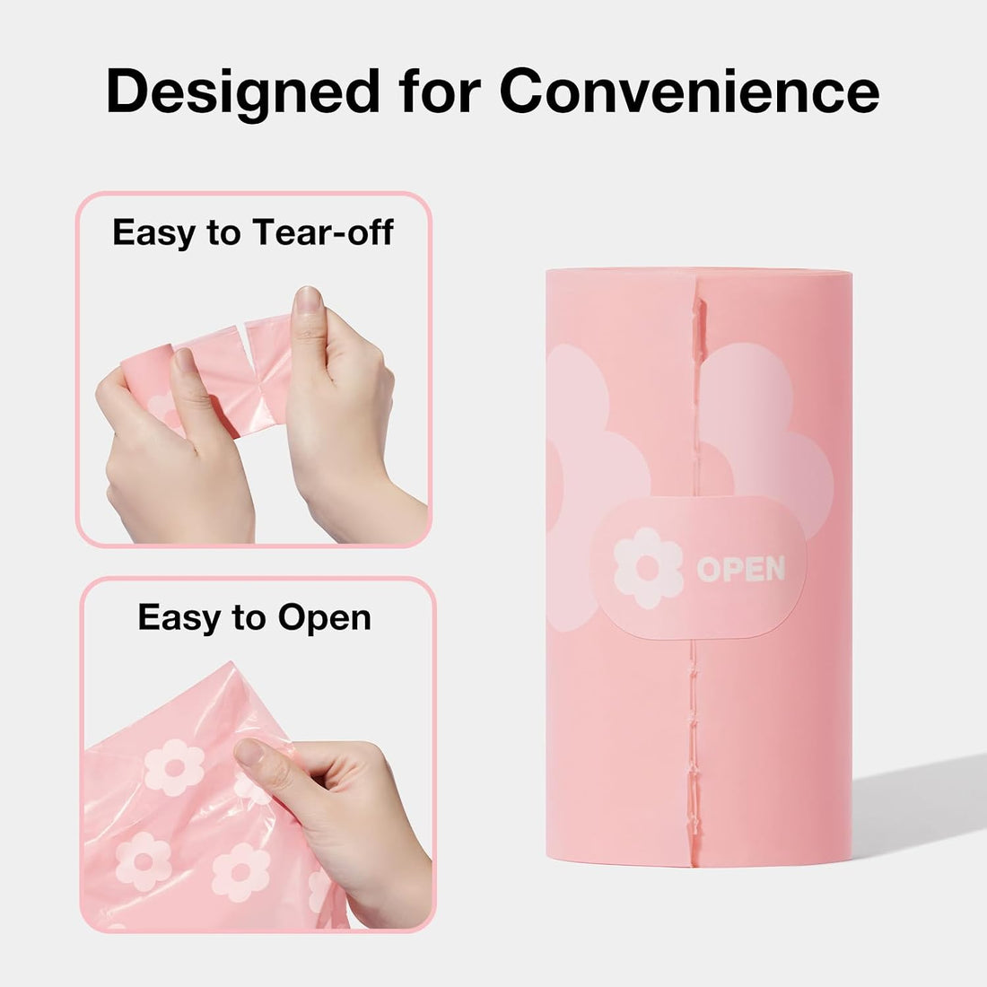 VETRESKA Dog Poop Bags with Dispenser, Lavender Scented