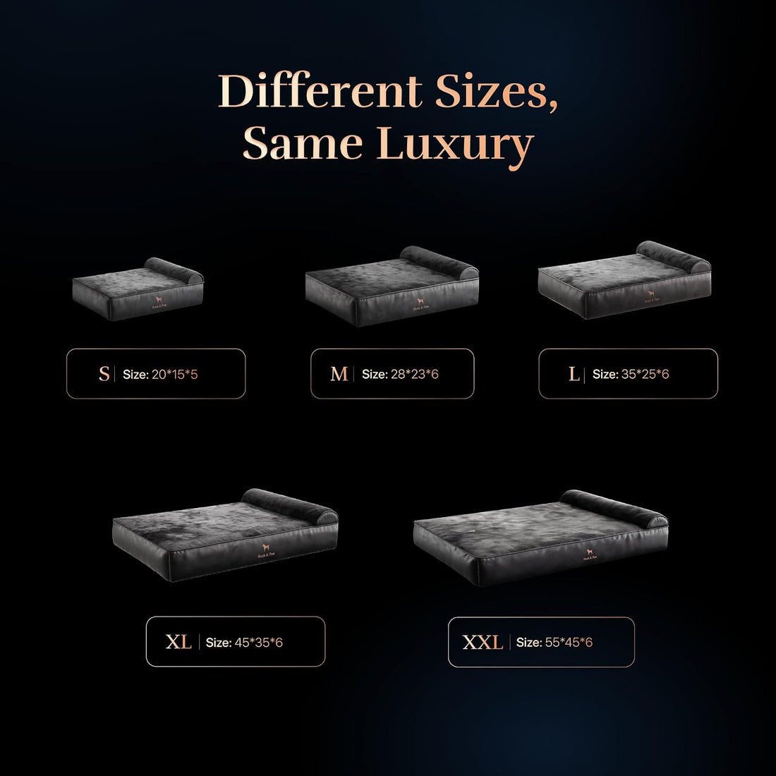 NOAH & PAW Large Dog Bed Orthopedic Memory Foam Cooling Gel 35x25x8.7
