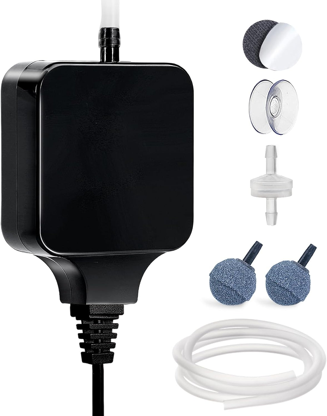 mini Air Pump for Fish Tank 1-15 Gallon Super Quiet, Complete kit